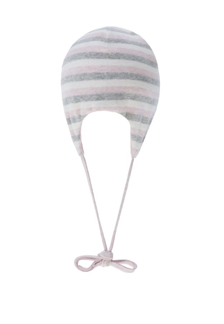 Czapka dziewczęca, wiązana, różowa, Bellybutton