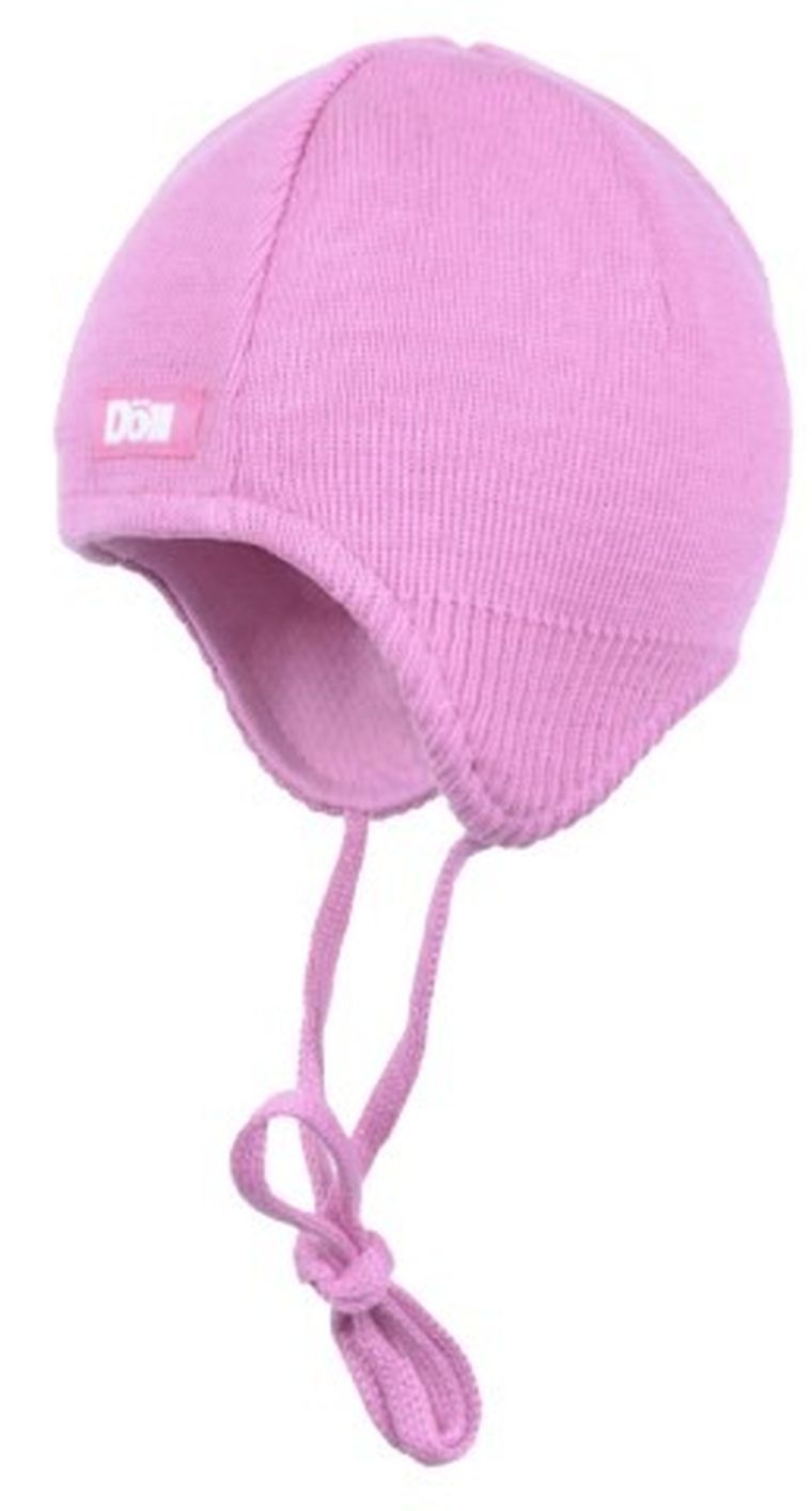 Czapka dziewczęca, wiązana, różowa, Döll