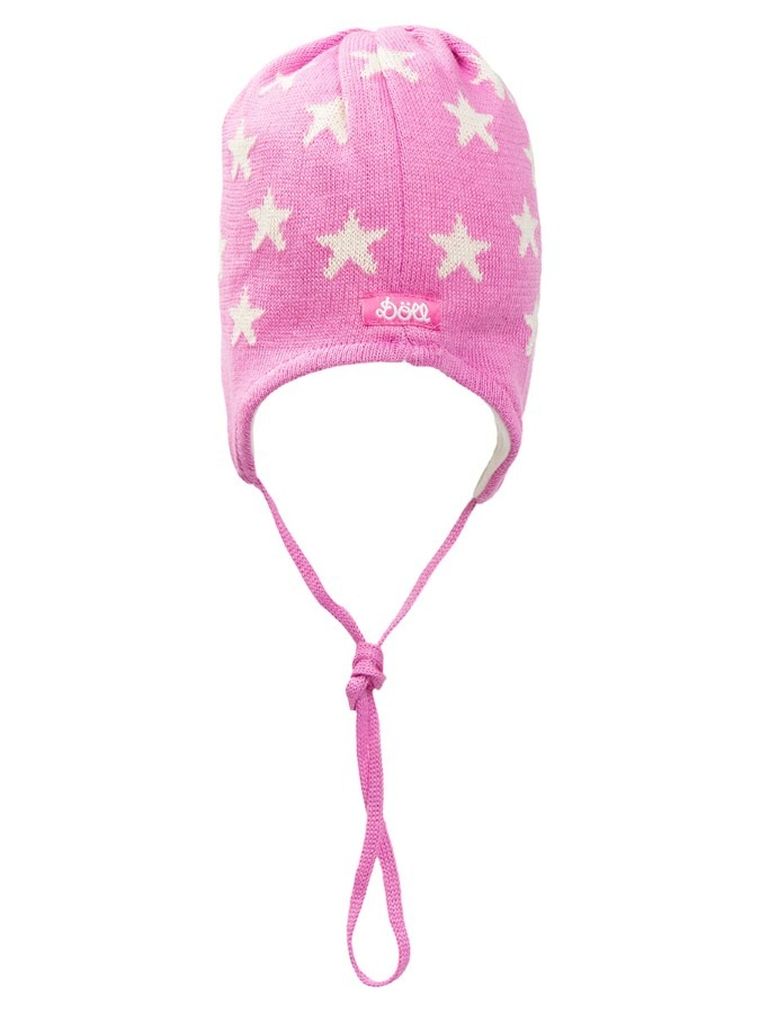 Czapka dziewczęca, wiązana, różowa, Döll