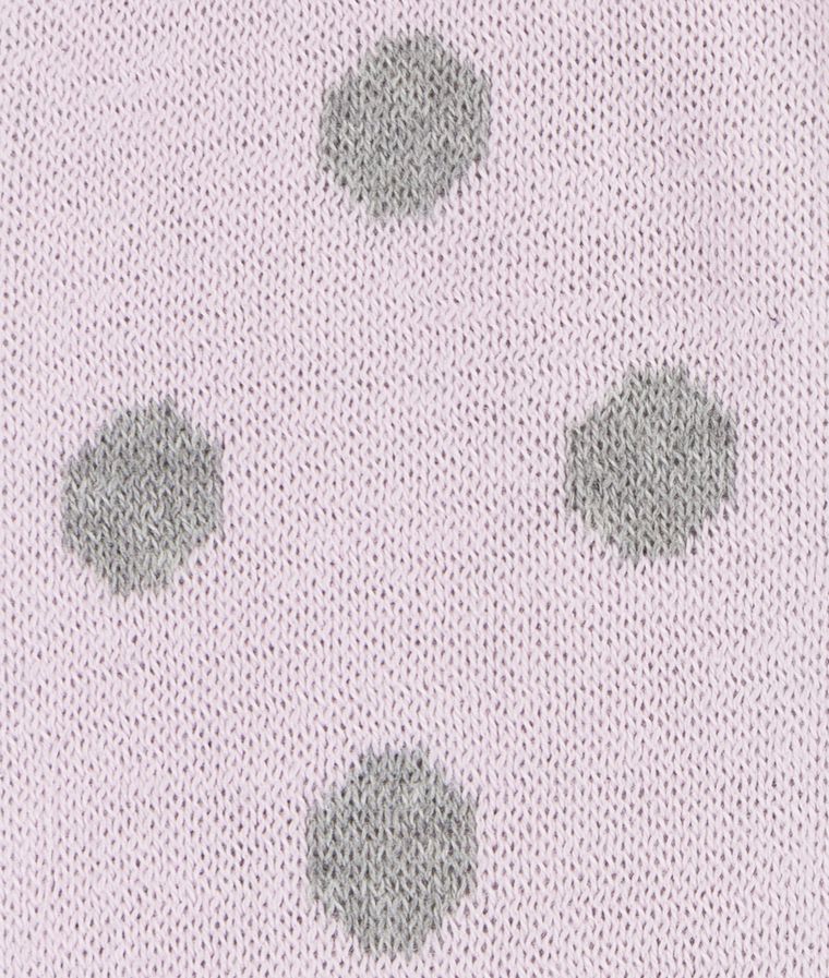 Czapka dziewczęca, wiązana, różowa, grochy, Döll