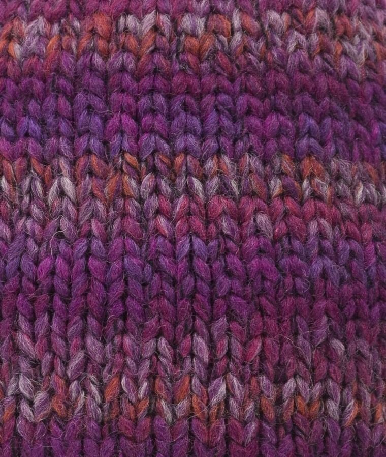 Czapka dziewczęca z pomponem, fioletowo-różowa, Döll