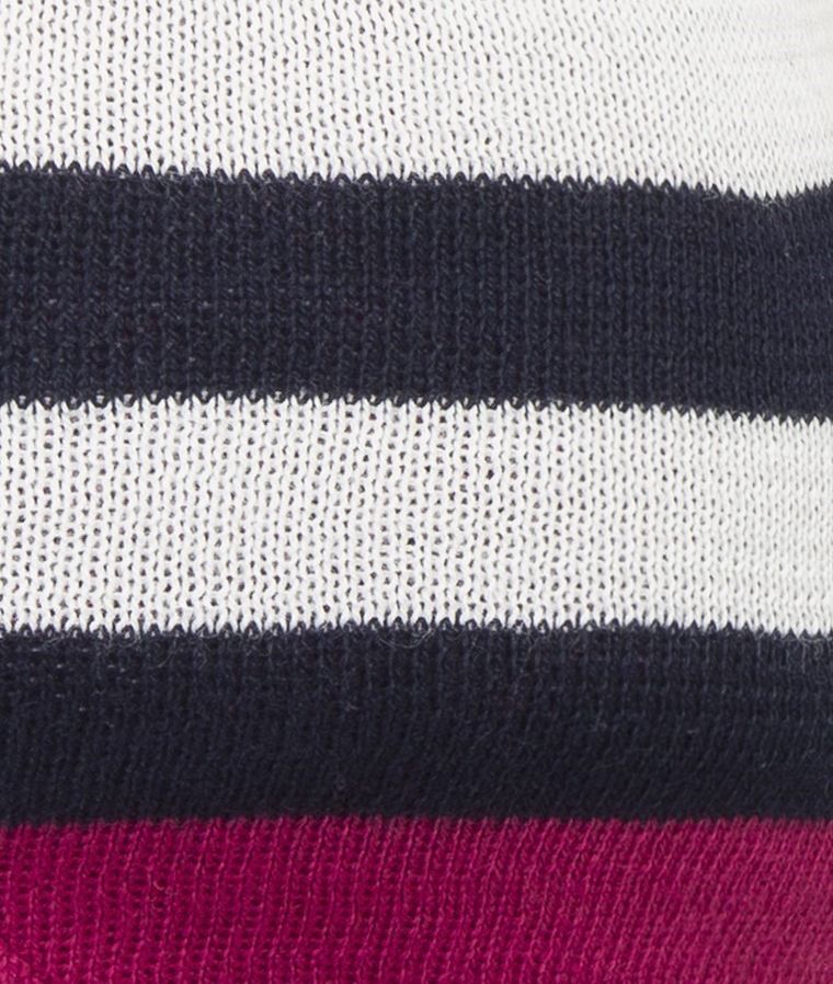 Czapka dziewczęca z pomponem, wiązana, paski, serce, Döll