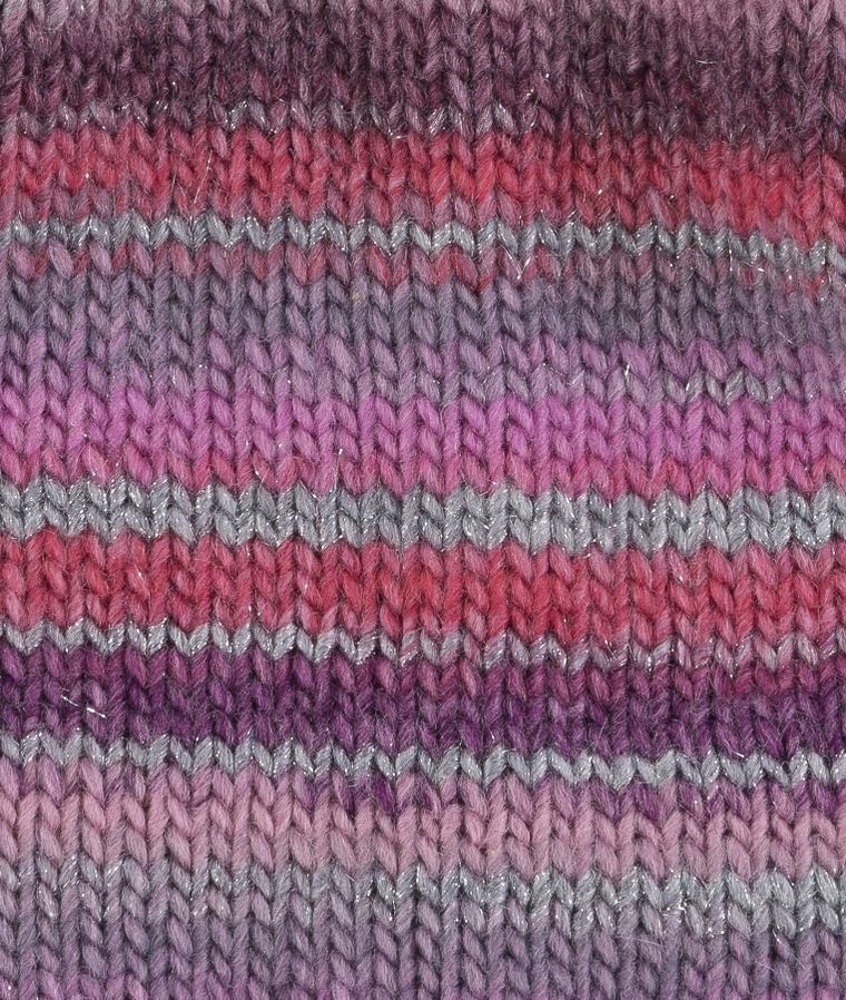 Czapka dziewczęca z pomponem, wiązana, różowa, paski, Döll