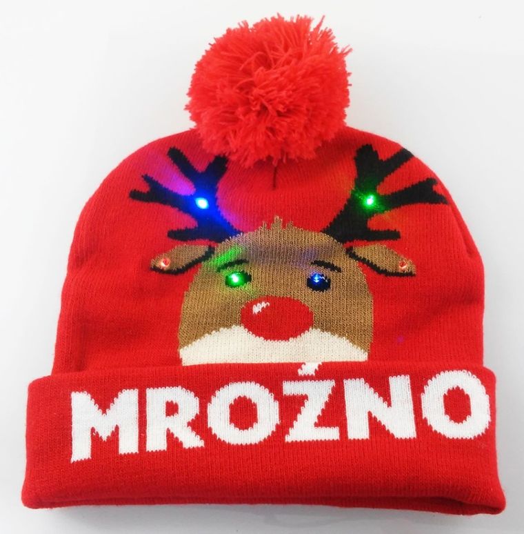 Czapka LED, mroźno