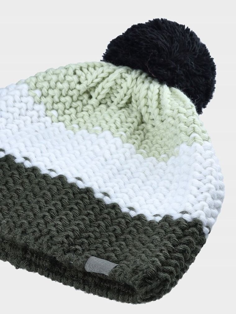 Czapka męska z pomponem, mix, 4F