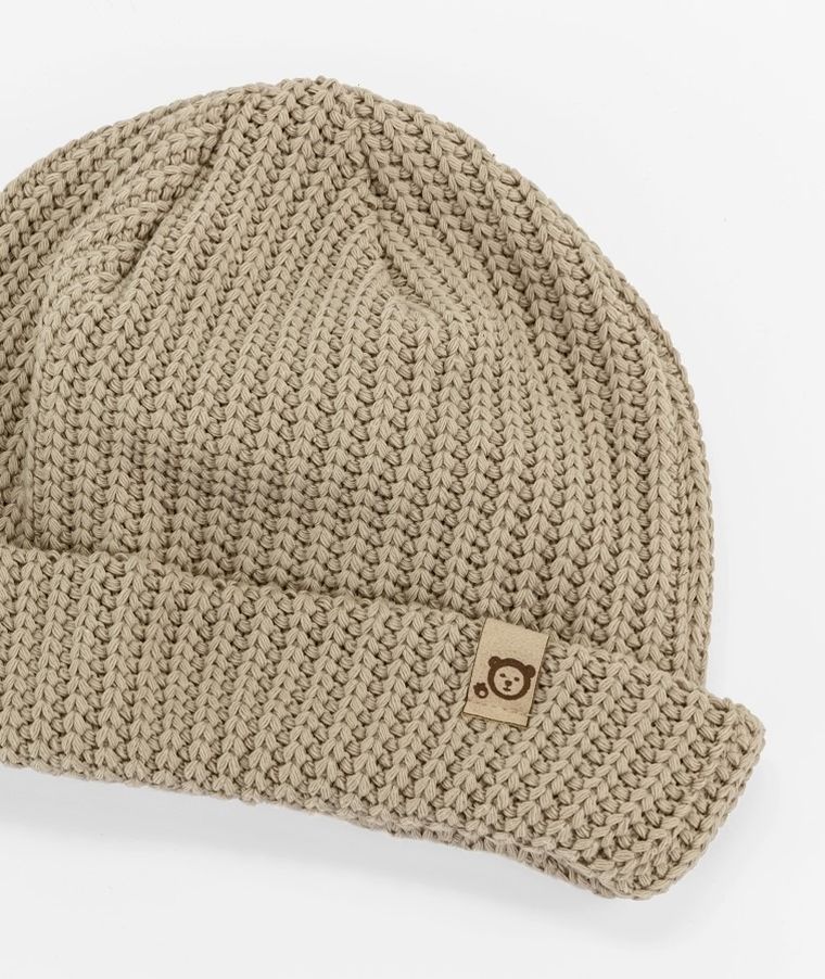 Czapka niemowlęca, beżowa, Iltom