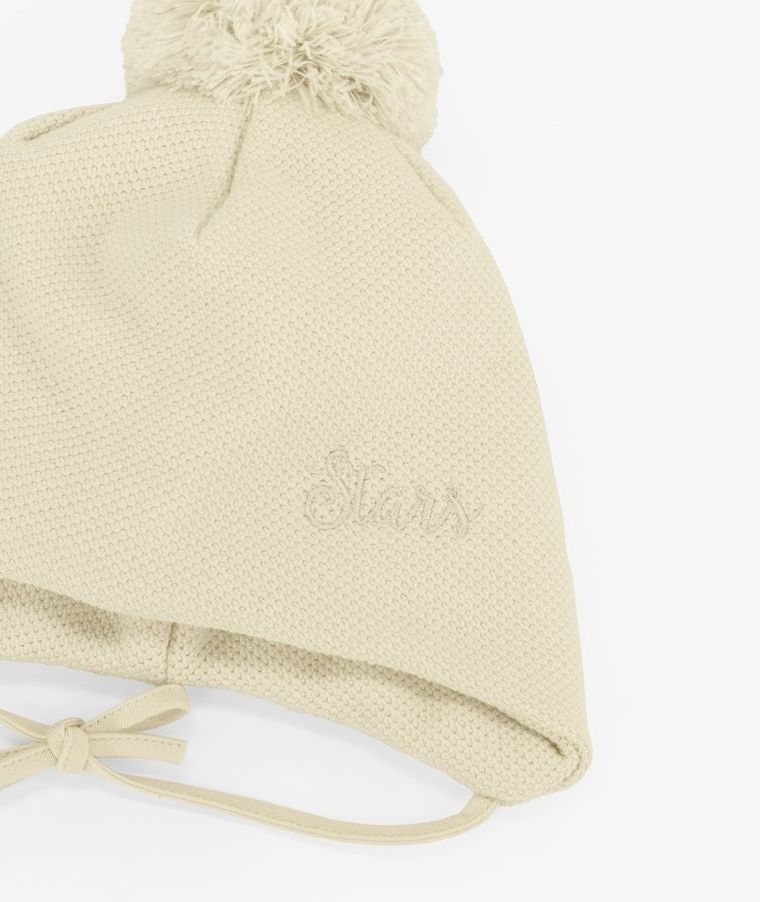 Czapka niemowlęca, beżowa, Iltom