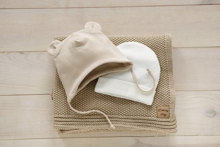 Czapka niemowlęca, beżowa, Lovely day, Pinokio