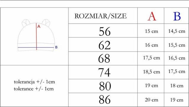 Czapka niemowlęca, mix, Nicol