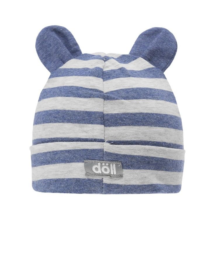 Czapka niemowlęca, niebiesko-szara, Döll