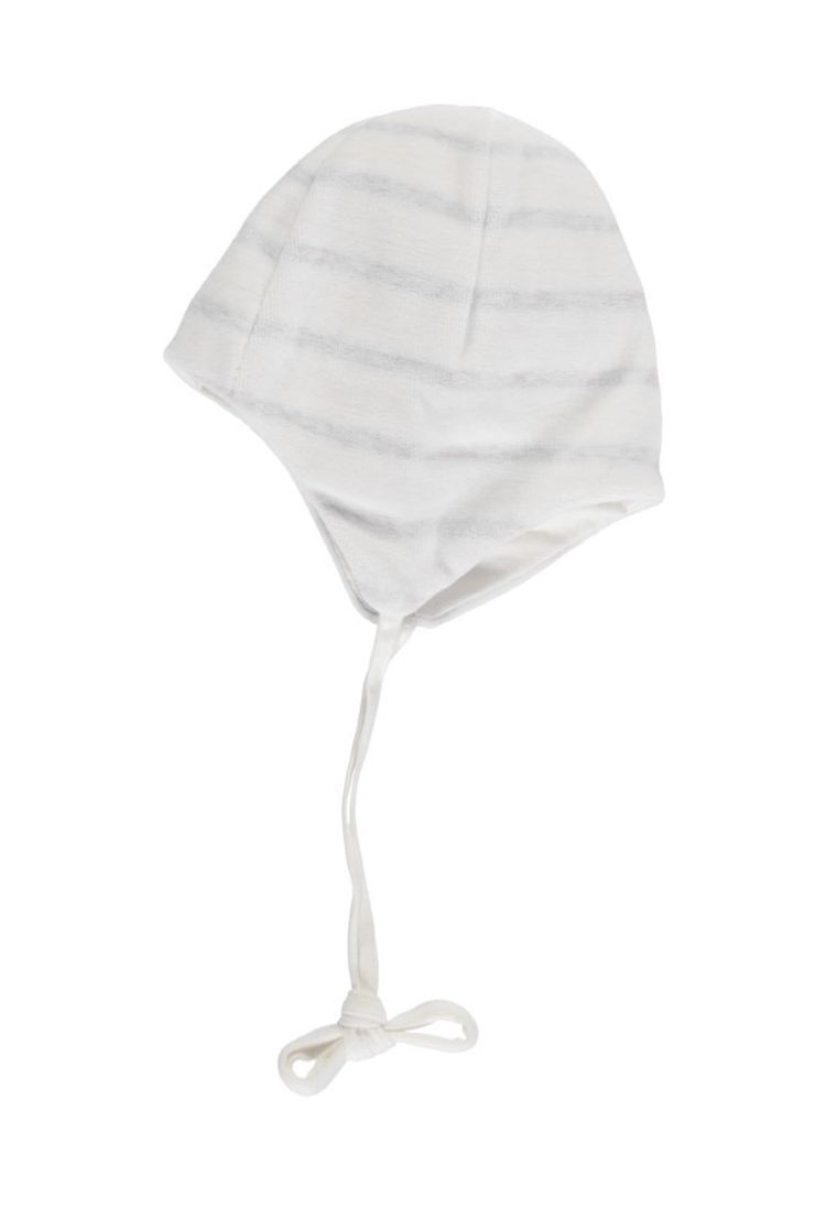 Czapka niemowlęca, szara, paski, Bellybutton