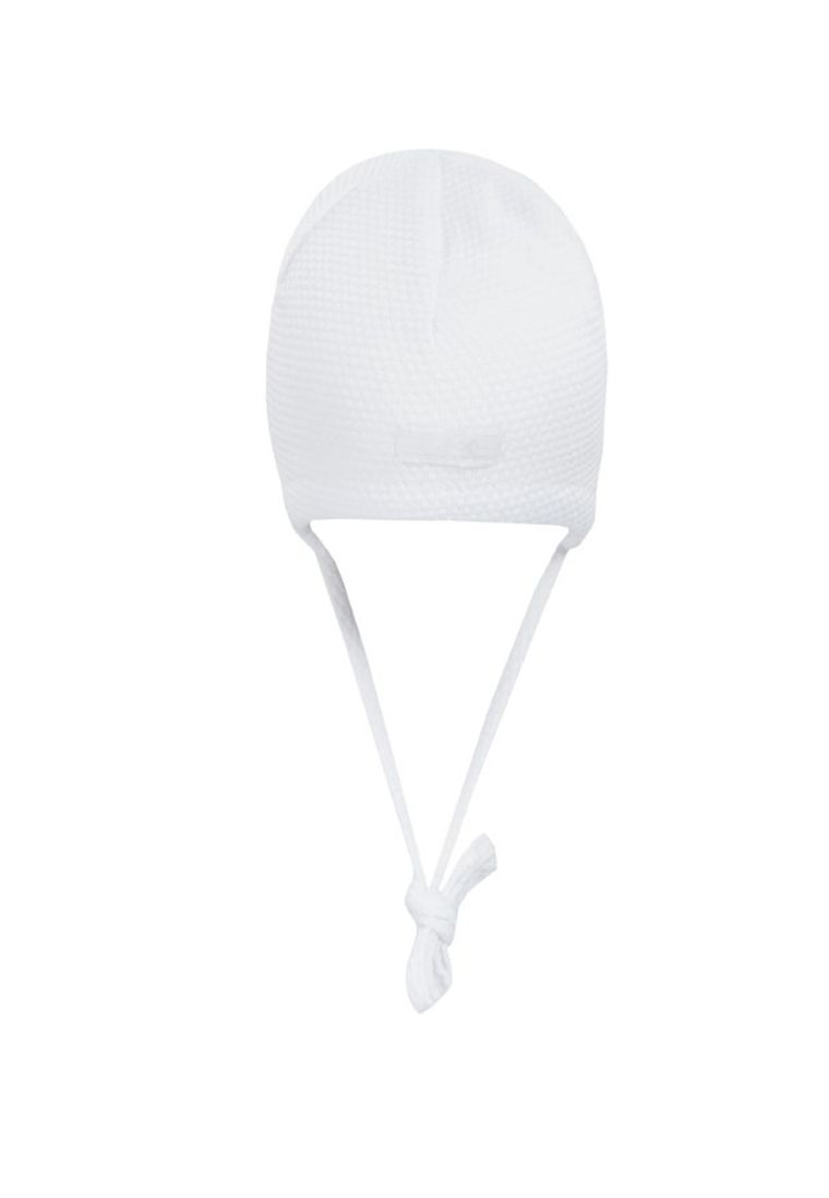 Czapka niemowlęca, wiązana, biała, Döll