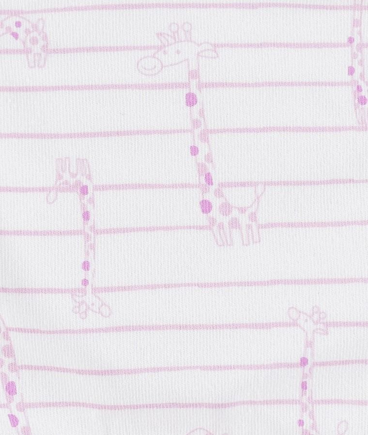 Czapka niemowlęca, wiązana, biało-różowa, Döll