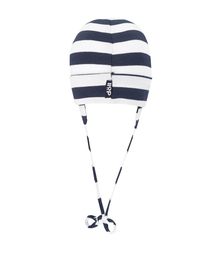 Czapka niemowlęca, wiązana, mix, paski, Döll