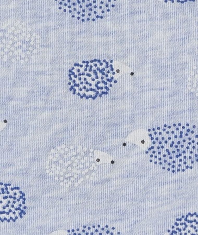 Czapka niemowlęca, wiązana, niebieska, jeże, Döll