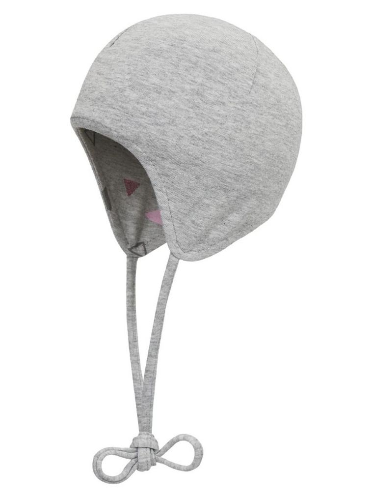 Czapka niemowlęca, wiązana, szara, Döll