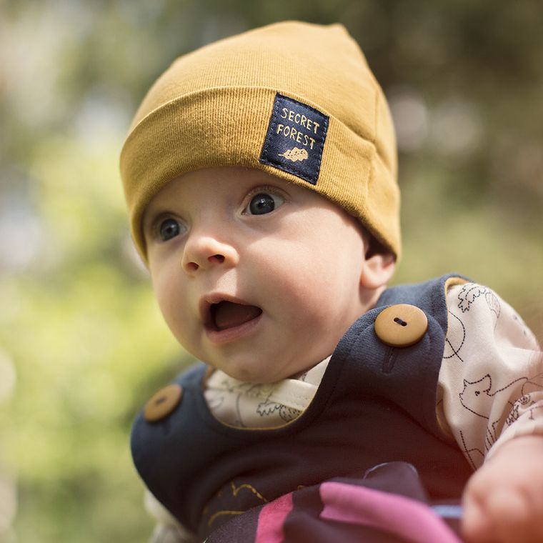 Czapka niemowlęca, żółta, Pinokio