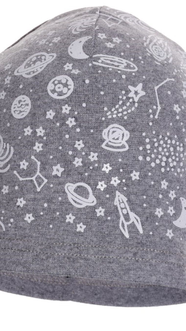 Czapka wiosenna chłopięca, ciemnoszara, Ambra