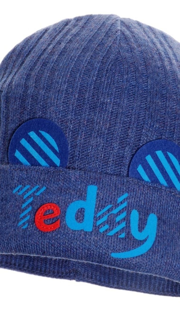 Czapka wiosenna chłopięca, granatowa, Ambra