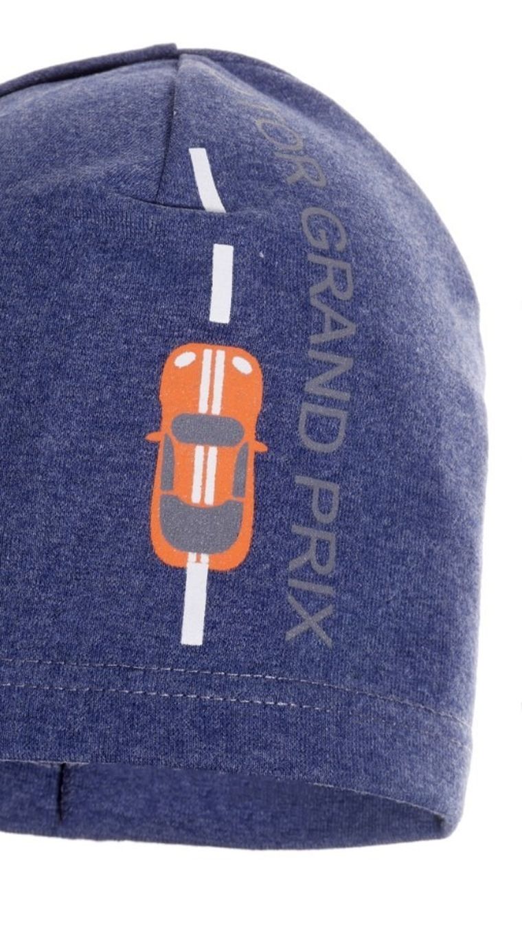 Czapka wiosenna chłopięca, niebieska, Ambra