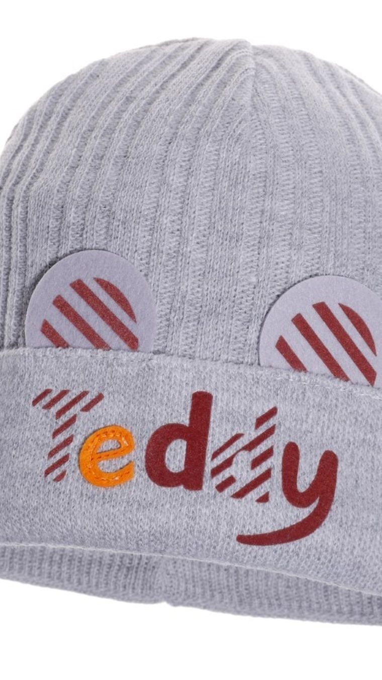 Czapka wiosenna chłopięca, szara, Ambra