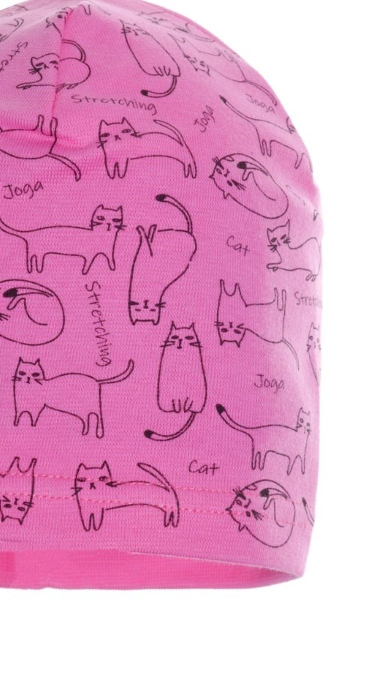 Czapka wiosenna dziewczęca, różowa, Ambra