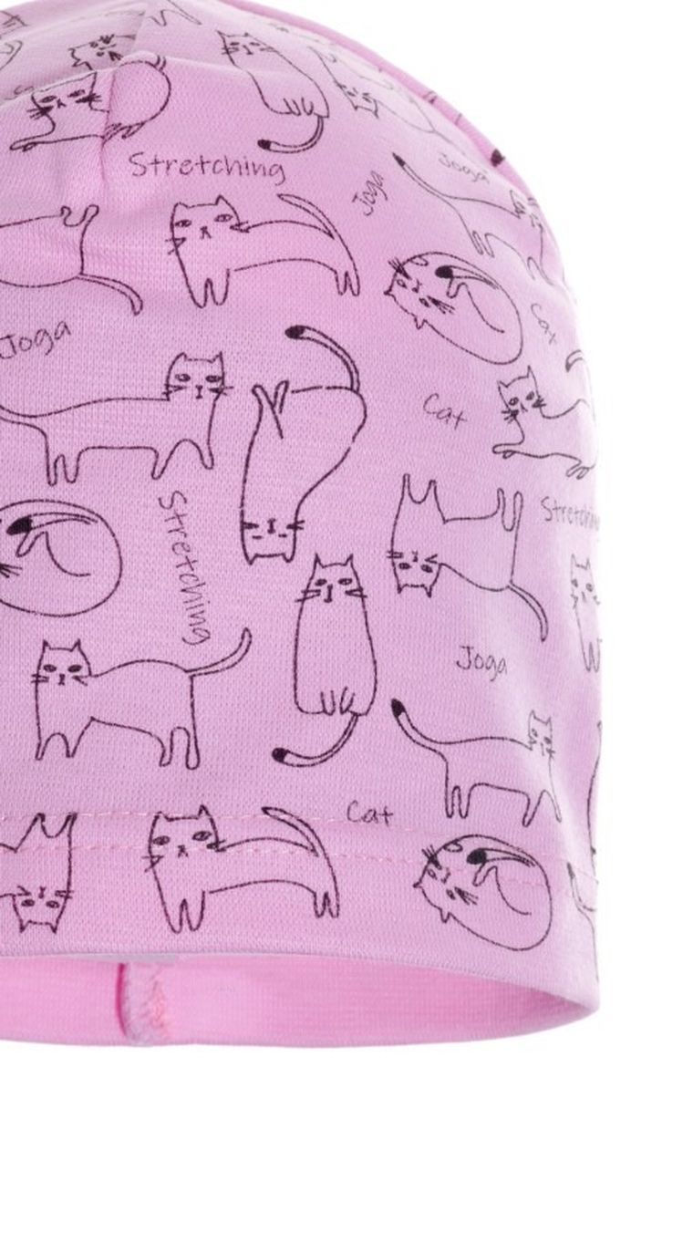 Czapka wiosenna dziewczęca, różowa, Ambra