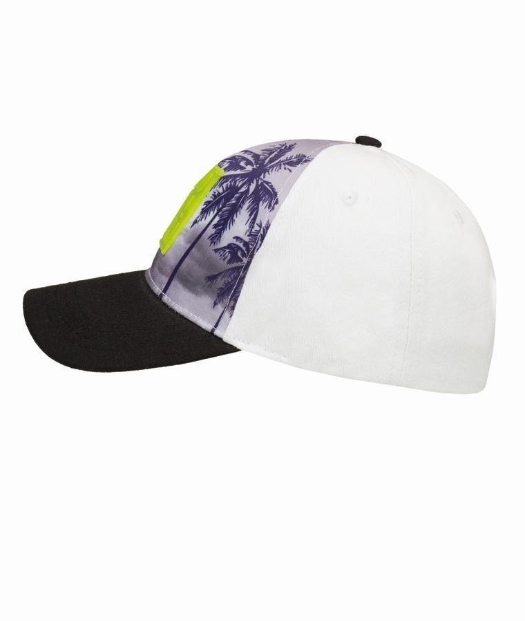 Czapka z daszkiem chłopięca, biała, palmy, Döll