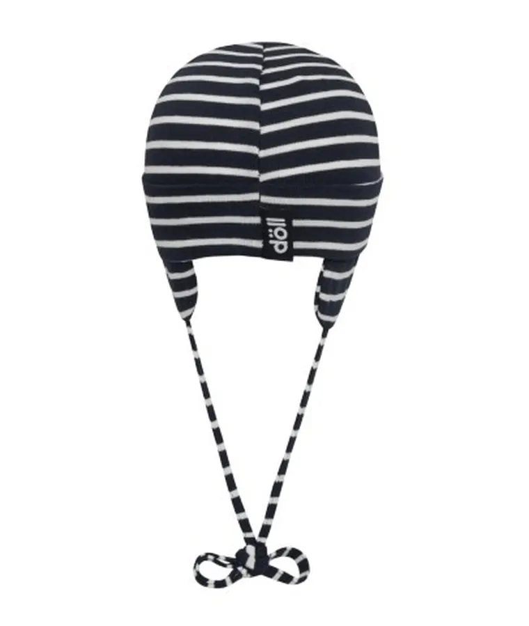 Czapka z daszkiem dziecięca, wiązana, mix, paski, Döll