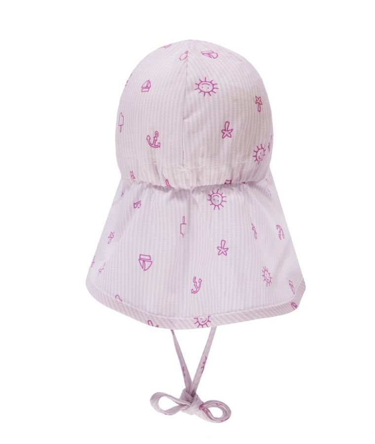 Czapka z daszkiem dziewczęca, wiązana, różowa, Döll