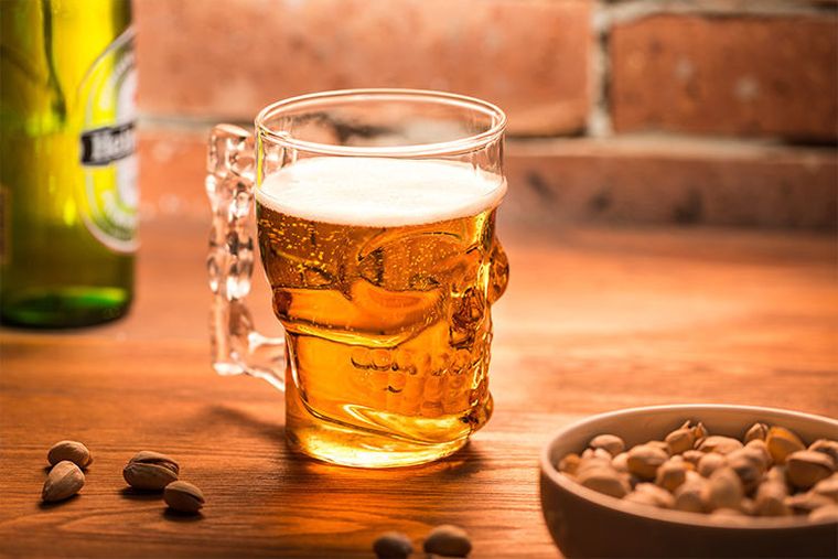 Czaszka, kufel do piwa, 550 ml