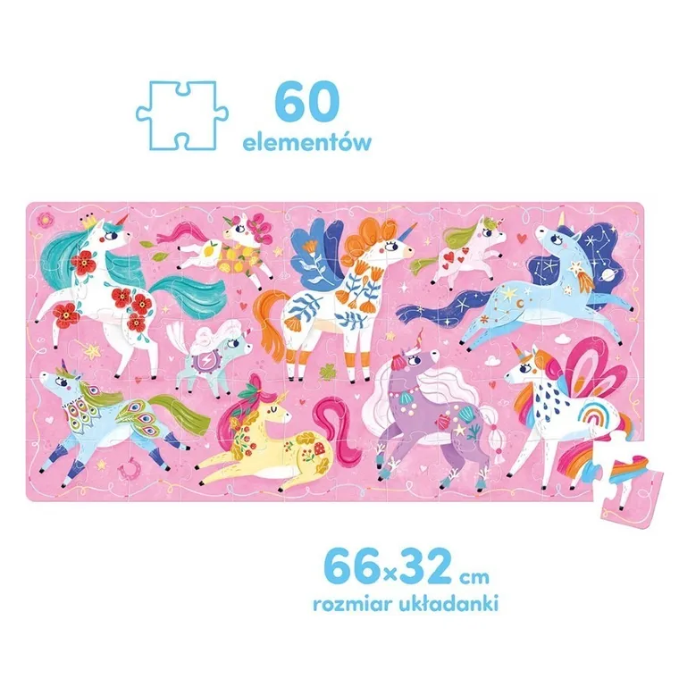 CzuCzu, Ach Jednorożce, puzzle, 60 elementów, 4+
