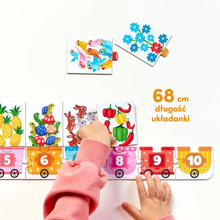 CzuCzu, Cyferkowy pociąg, puzzle, 20 elementów, 3+