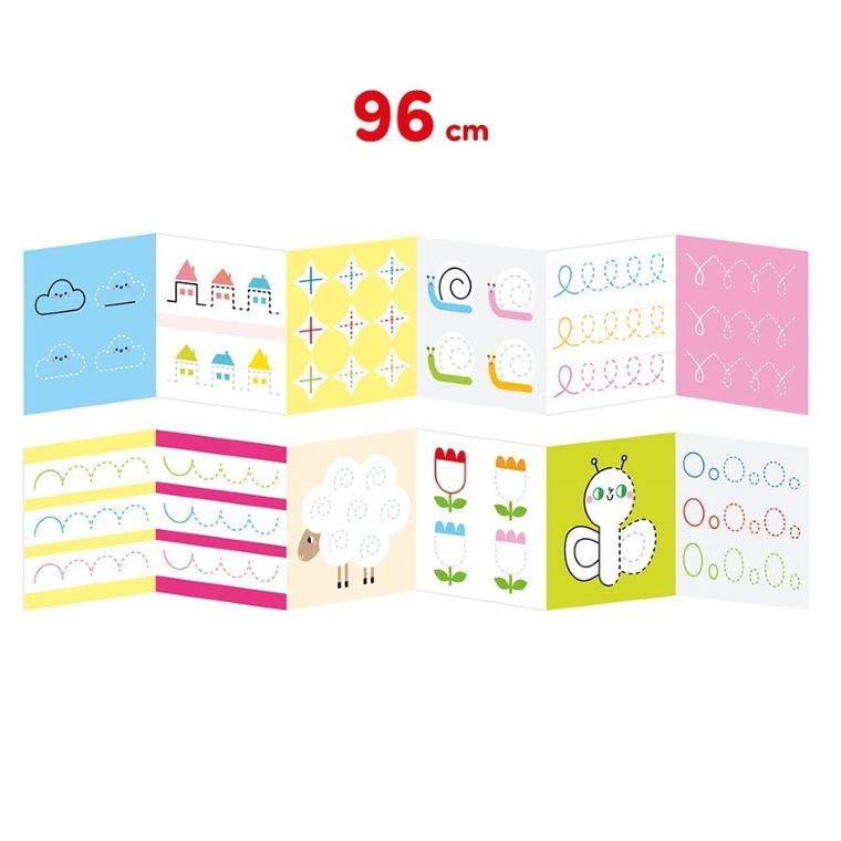 CzuCzu, Dłuuugie rysowanki, Szlaczki, łatwe, książeczka edukacyjna, 4+