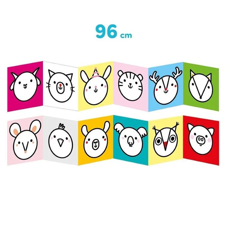 CzuCzu, Dłuuugie rysowanki, Zwierzęta, książeczka edukacyjna, 18m+