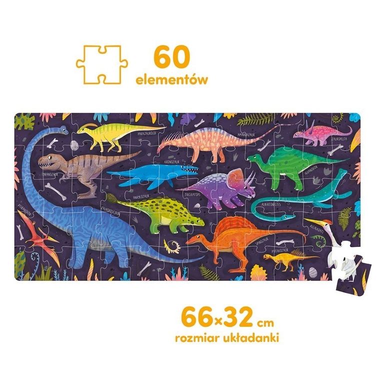CzuCzu, Grr Dinozaury, puzzle, 60 elementów, 4+