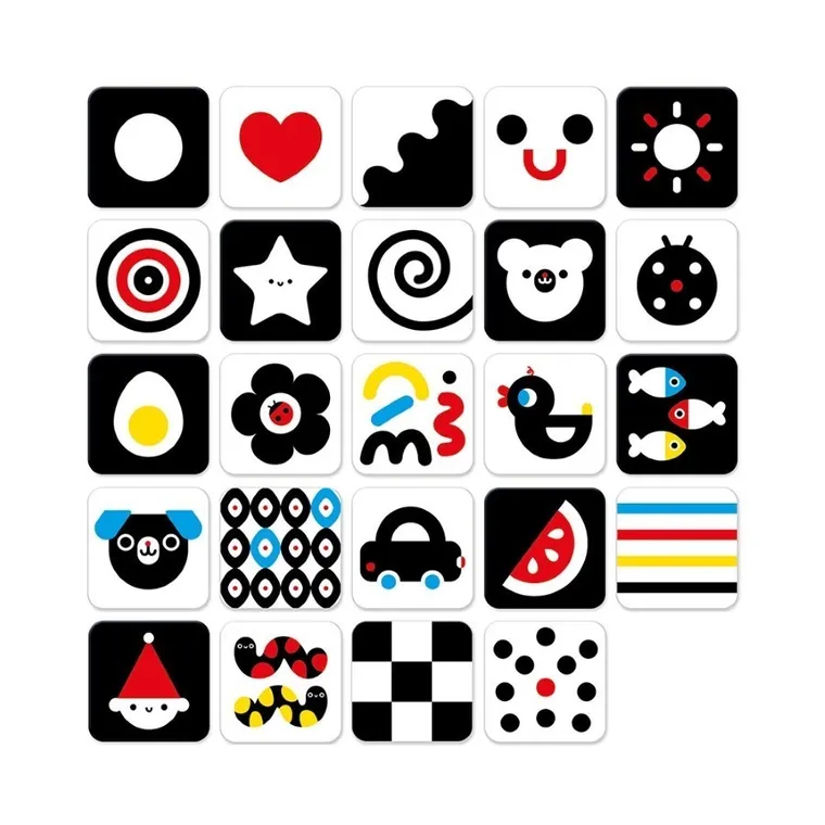 Czuczu, karty kontrastowe, duże, 0m+