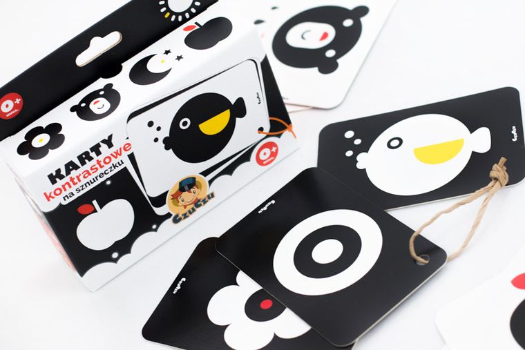 CzuCzu, Karty kontrastowe na sznureczku, 0 m-cy +