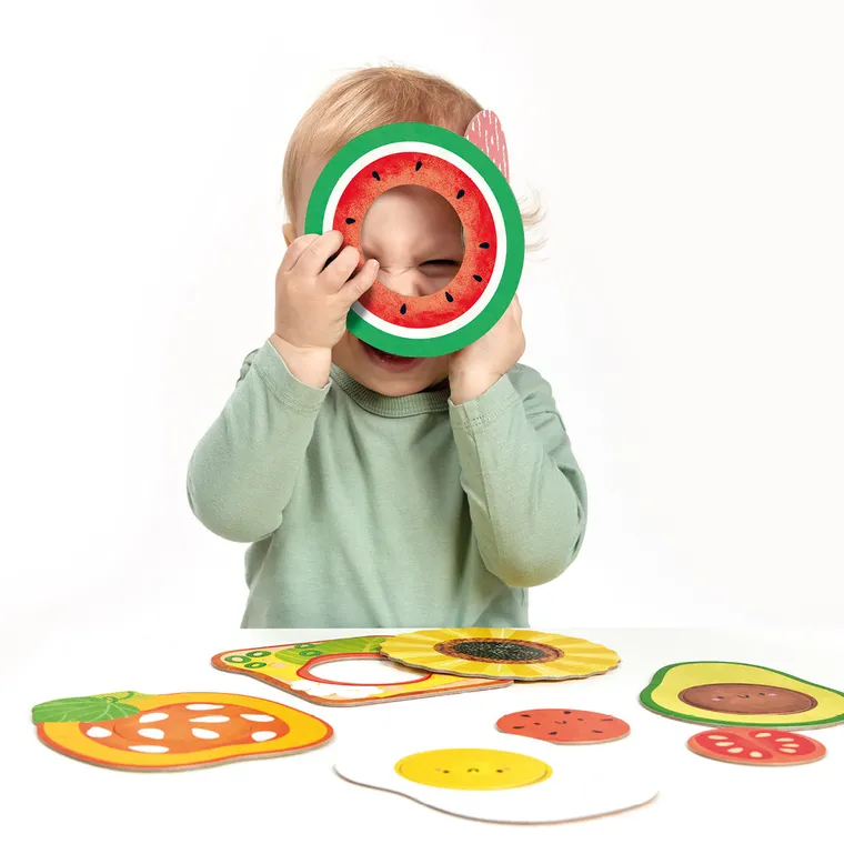 CzuCzu, Moje puzzle z dziurką, Jedzenie, pierwsze układanki, 12m+