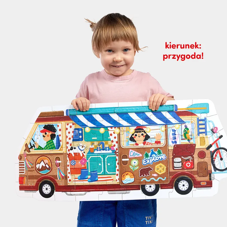 CzuCzu, Moto puzzle Kamper, 45 elementów