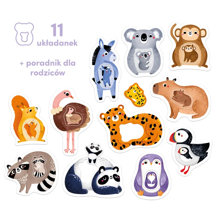Czuczu, Pierwsze puzzle, Mama i ja, 11x 2 elementy, 18m+
