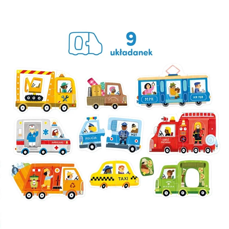 CzuCzu, Pierwsze puzzle, pojazdy