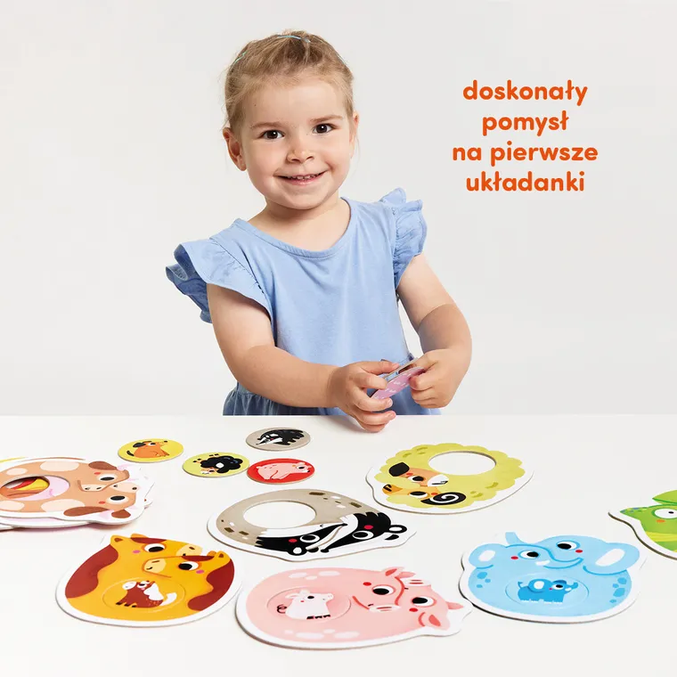 CzuCzu, Pierwsze puzzle, Rodzinki, 15 mies.+, puzzle z dziurką