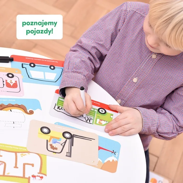 CzuCzu, Pojazdy, zabawy kreatywne z pisakiem zmazywakiem