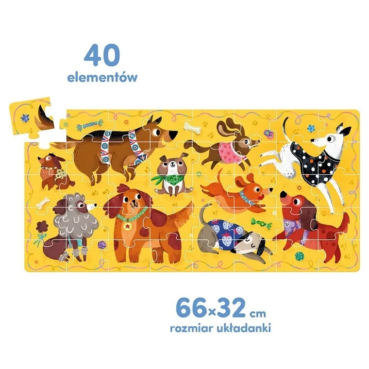 CzuCzu, puzzle, Hau Pieski, 40 elementów, 3+