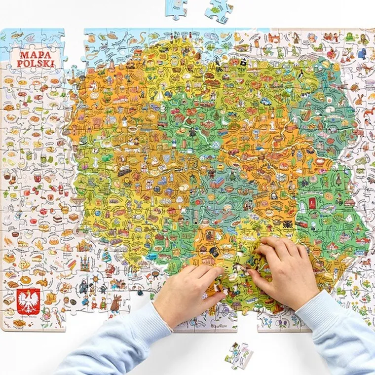 CzuCzu, puzzle odkrywcy, Mapa Polski, 300 elementów