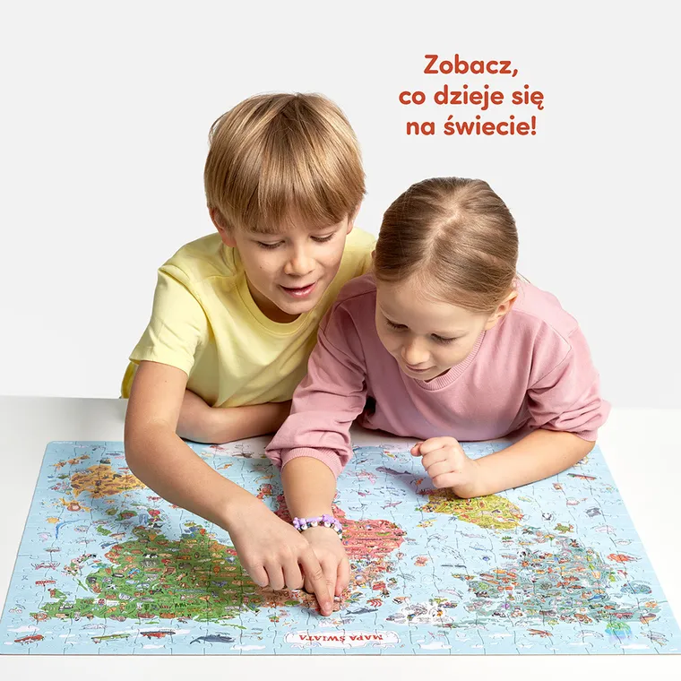 CzuCzu, puzzle odkrywcy, Mapa świata, 300 elementów