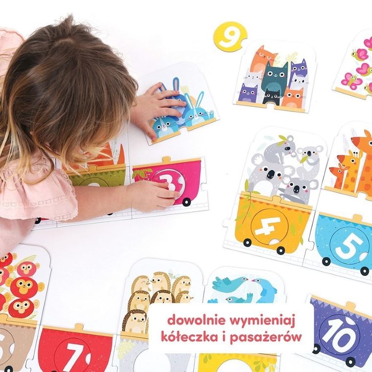 CzuCzu, Puzzle z dziurką, Pociąg do liczenia, 30 elementów