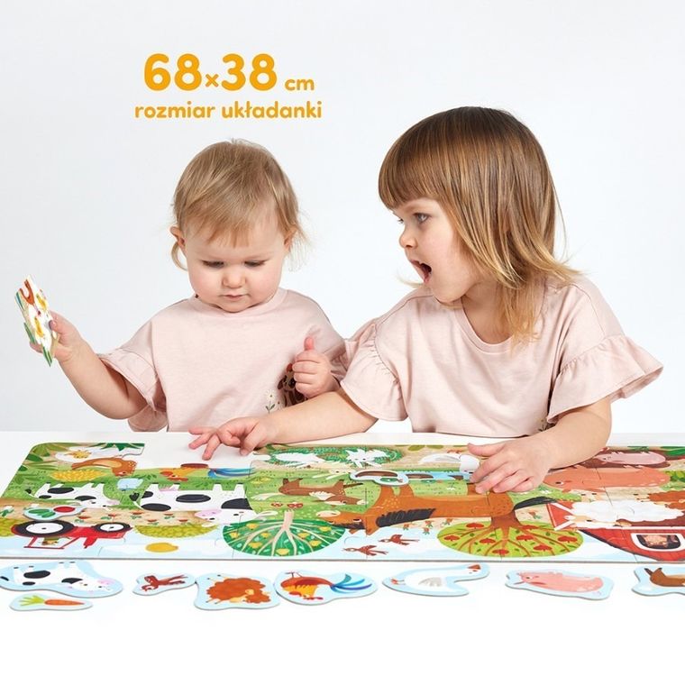 CzuCzu, Wieś, wesołe puzzle, 24 elementy + obrazki, 2+