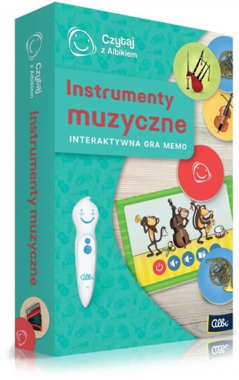 Czytaj z Albikiem. Instrumenty muzyczne. Interaktywna gra memo
